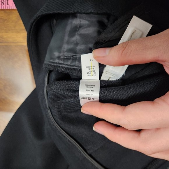 Loft Pants Womens 8 Black Wide Leg Crop Capri Knit Ponte Trouser Slacks Stretch - Picture 11 of 14